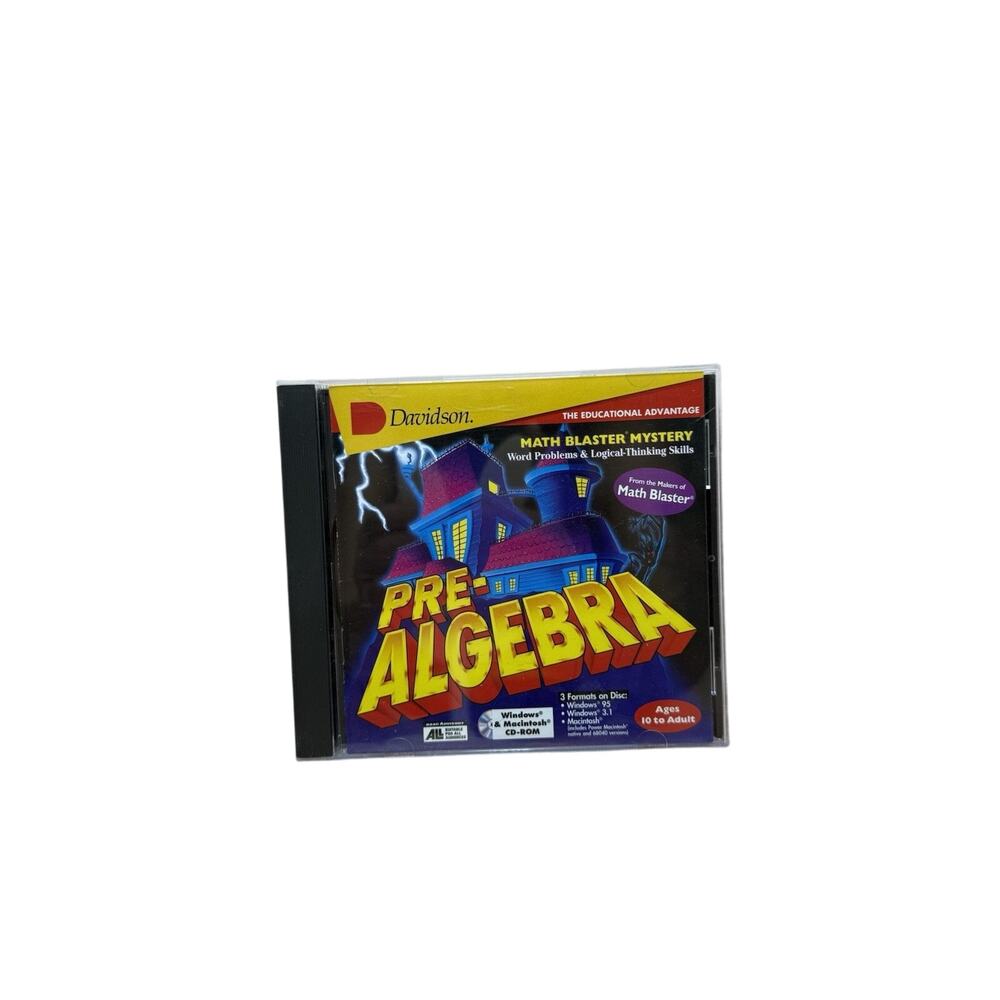 Pre-Algebra Word Problems & Logic Skills – Davidson CD-ROM (1994)